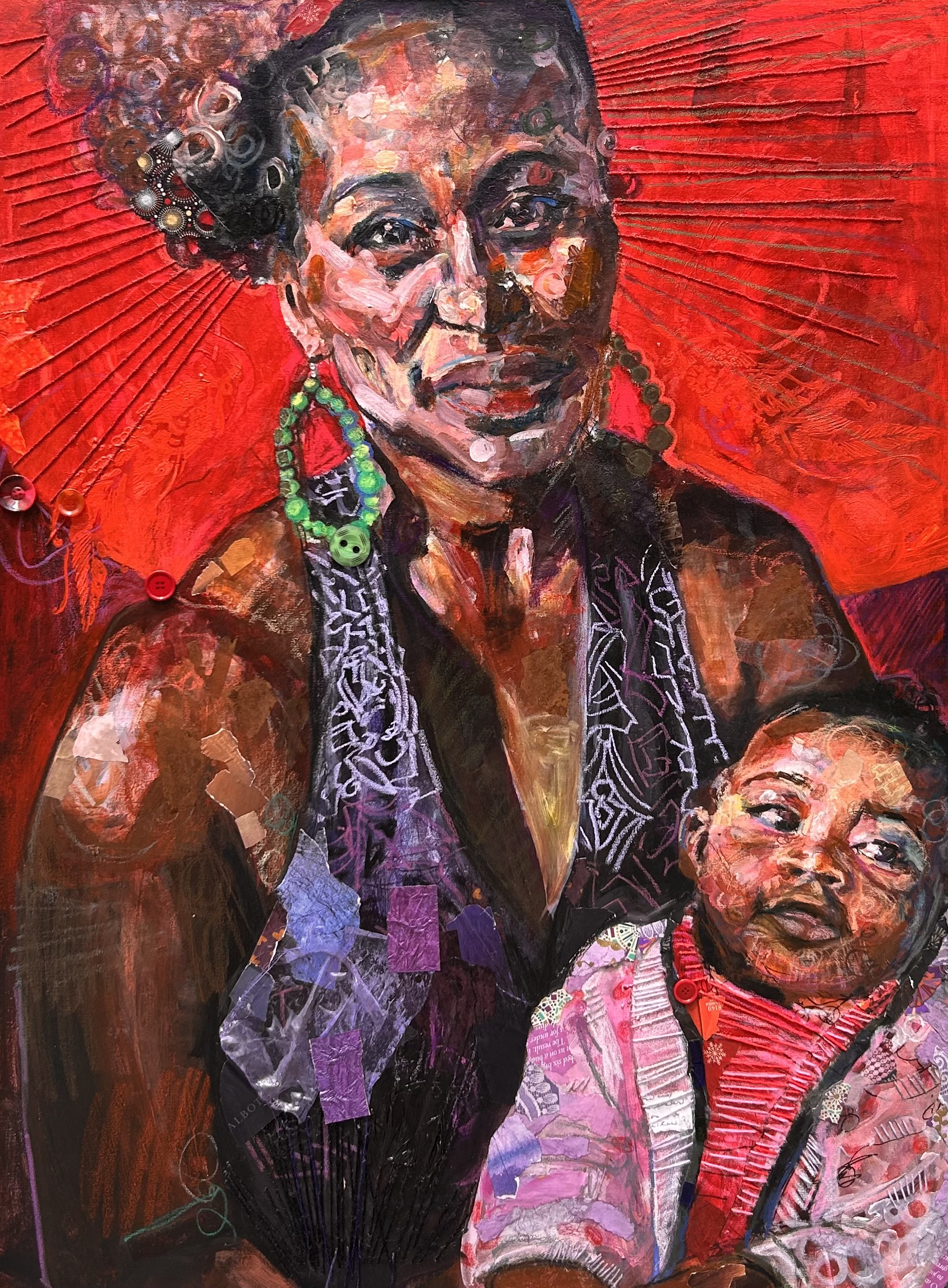 Of the yam. — mixed-media work by Dr. Jabani Bennett