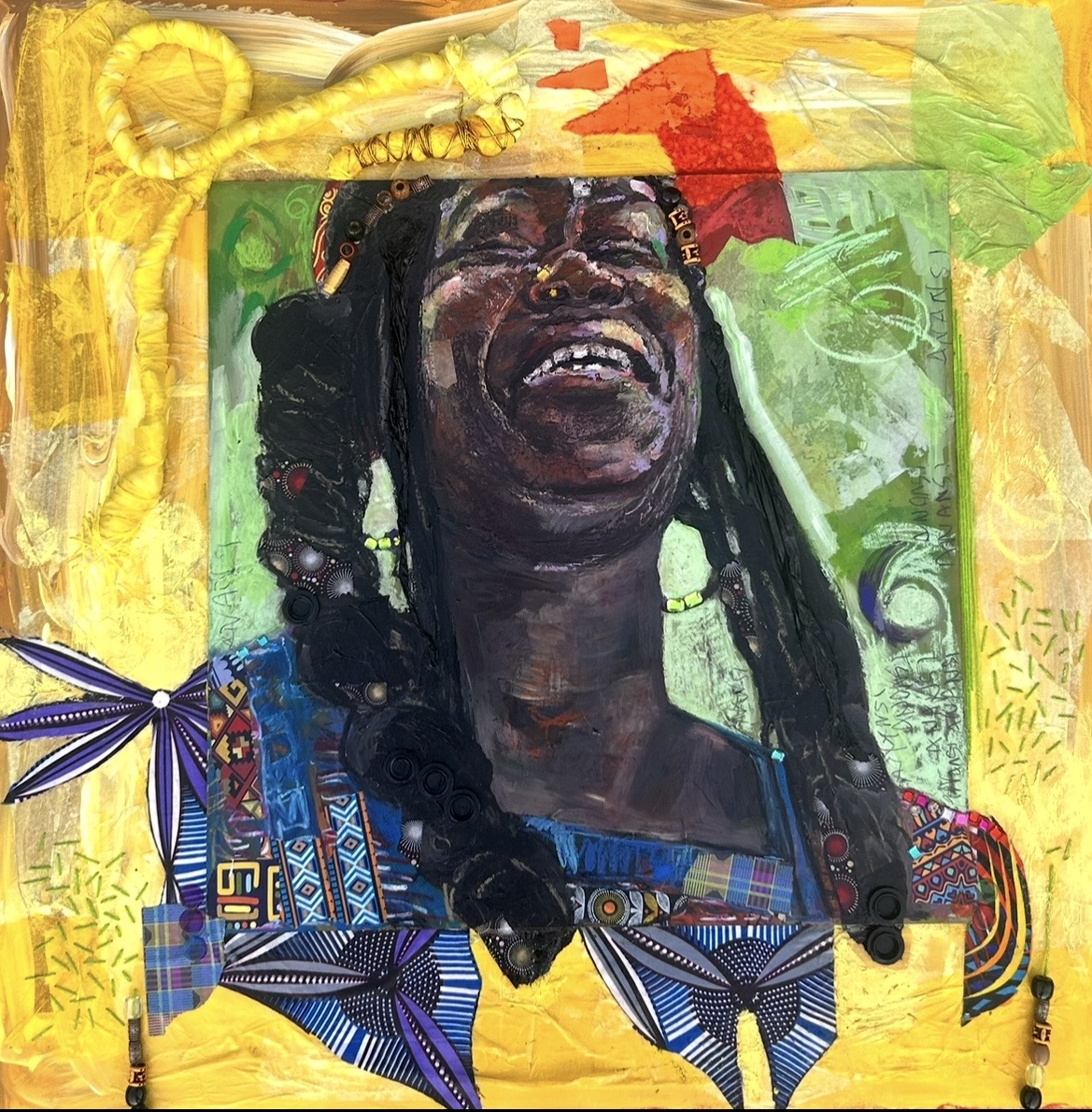 Anansi's Oak and Anansi's Reeds — mixed-media work by Dr. Jabani Bennett